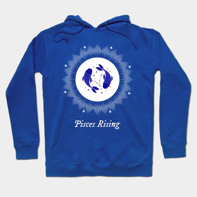 Pisces Rising Astrology Chart Zodiac Sign Ascendant Hoodie by Witchy Ways